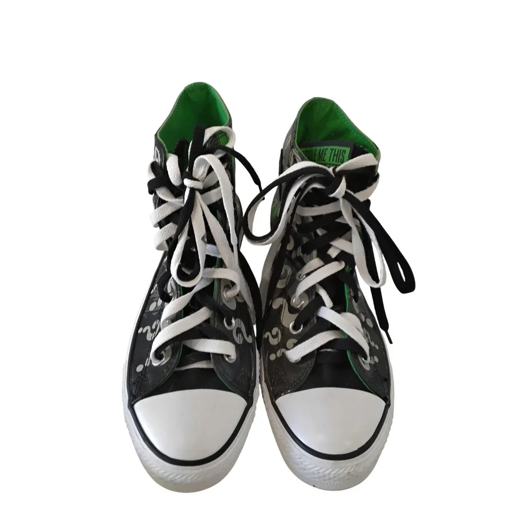 Converse All‎ Star DC Comics The Riddler High Top Sneakers Shoes Black Green - Picture 2 of 11